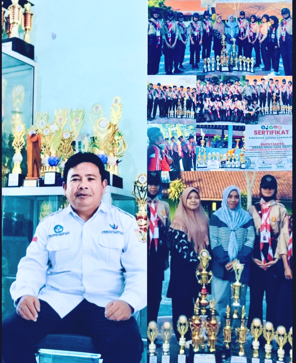 Bersaing Ketat Se-Lombok Timur, SMPN 1 Sakra Amankan Gelar Juara Umum III LK2P-VII Penggalang