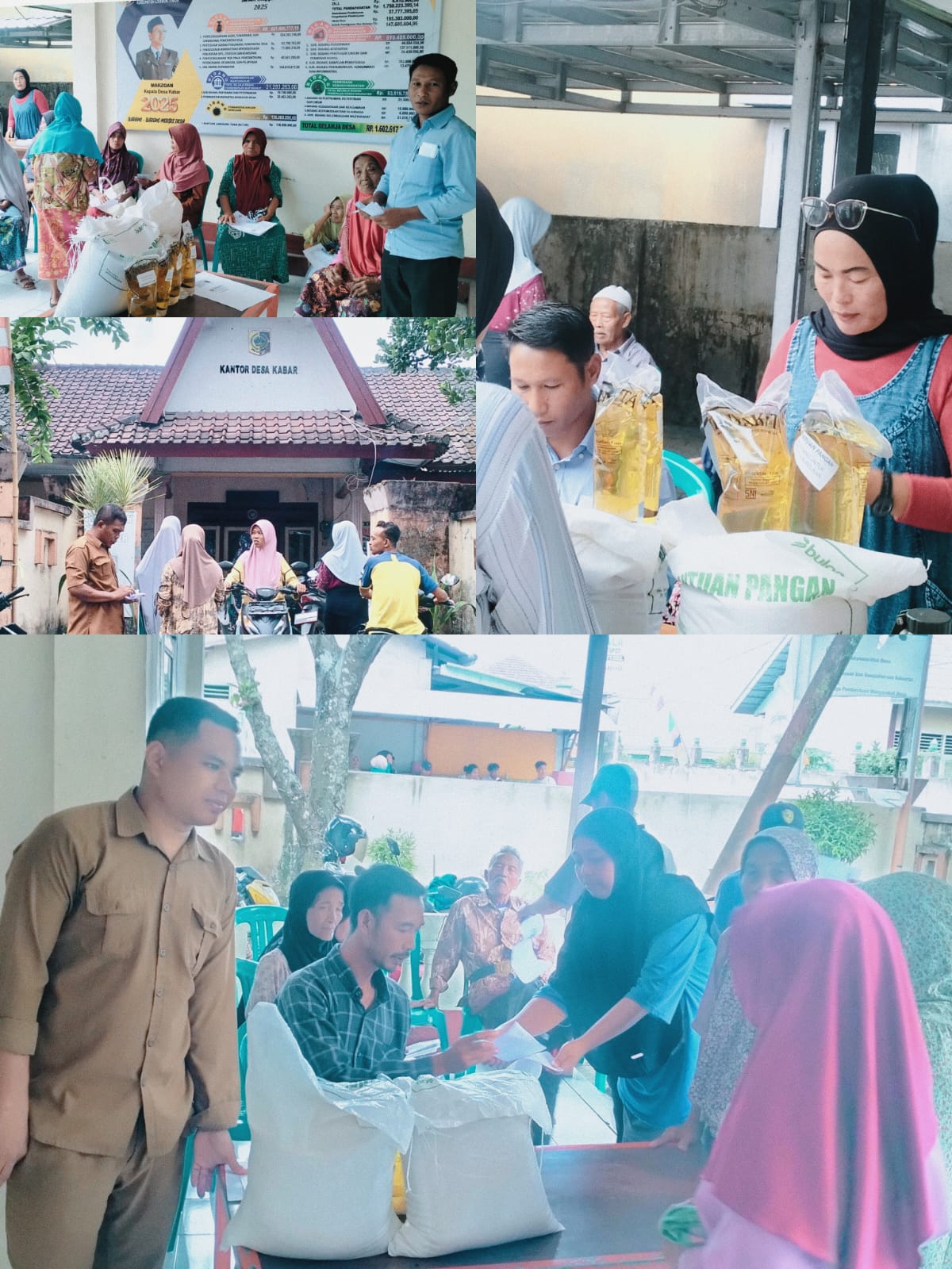 Sukses Digelar, Desa Kabar Rampungkan Penyaluran Bansos Beras dan Minyak Goreng Periode Februari-Maret