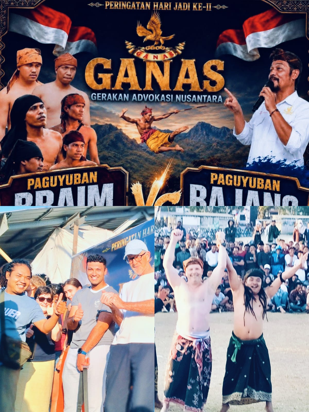 Hari Jadi Ke-2 ORMAS GANAS: Gelar Pertunjukan Peresean Lombok, Jadikan Budaya Sehat dan Ketangkasan Fisik Daya Tarik Wisatawan Mancanegara