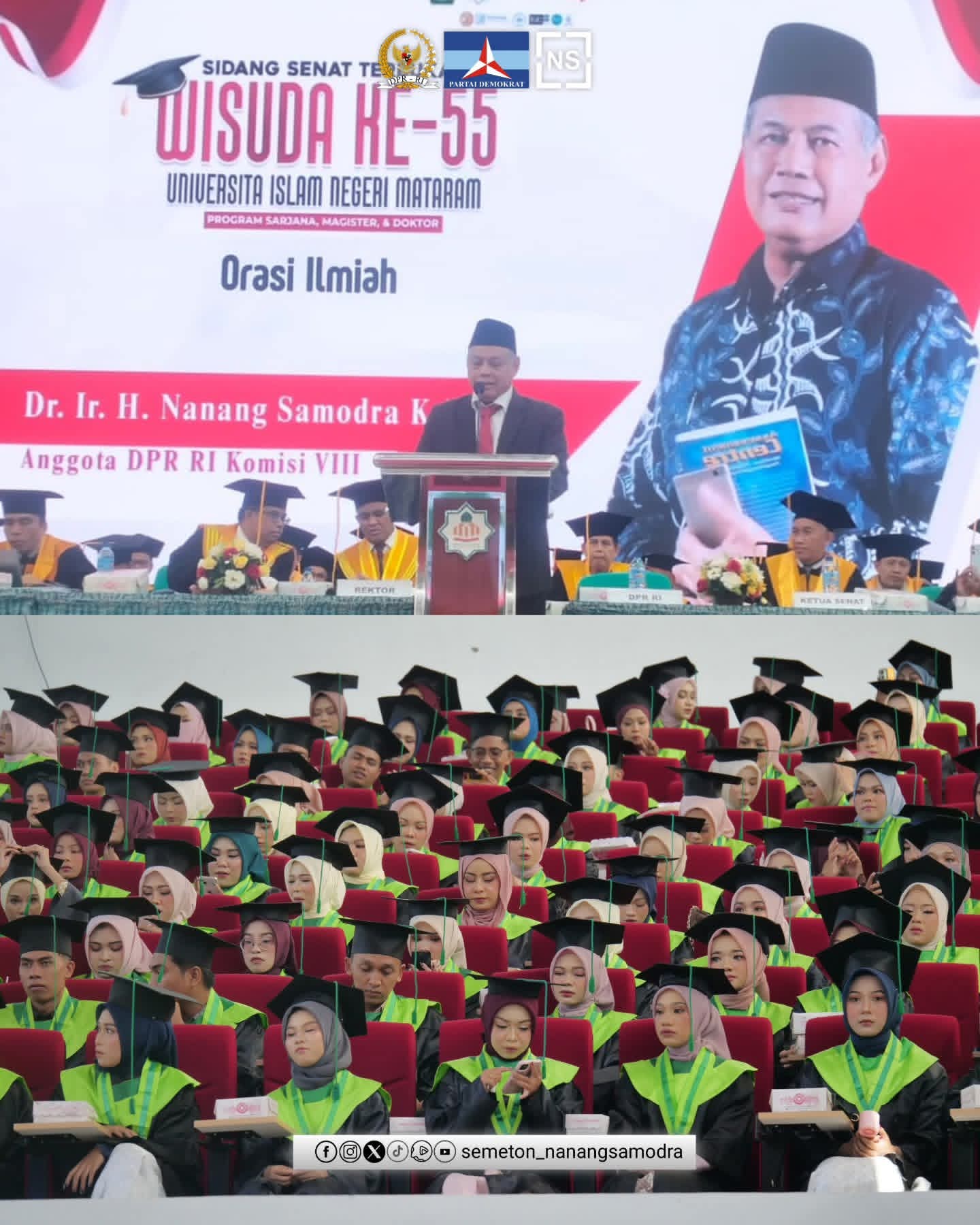 Hadiri Wisuda UIN Mataram, Nanang Samodra Soroti Masa Depan Pengelolaan Dana Haji