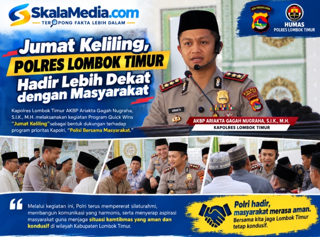 Jumat Keliling, Polres Lombok Timur Hadir Lebih Dekat dengan Masyarakat