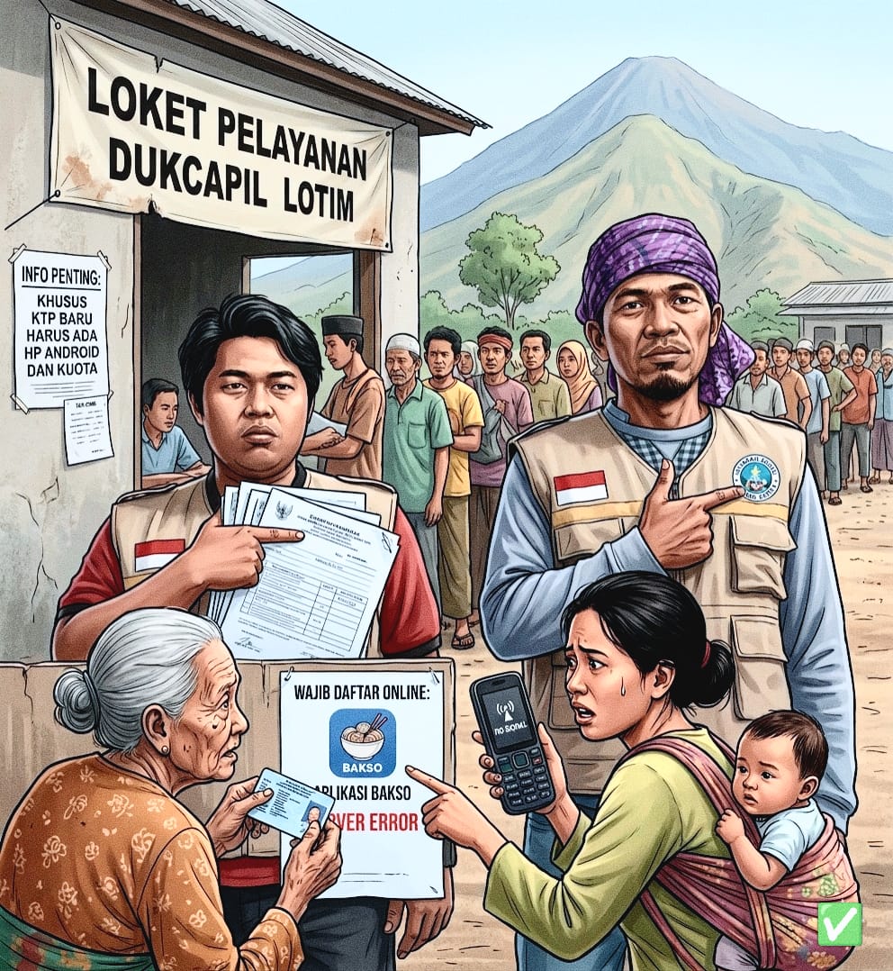 Pelayanan Dukcapil Lombok Timur Dinilai Amburadul, Yayasan Gumi Gora Desak Evaluasi Sistem Online