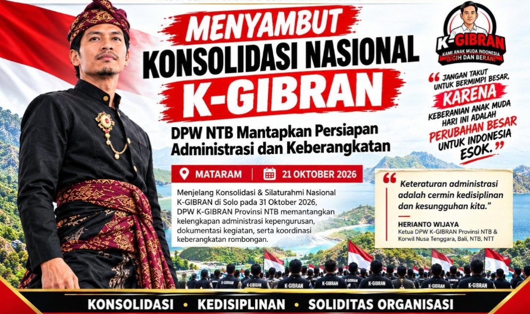 Menyambut Konsolidasi Nasional K-GIBRAN, DPW NTB Mantapkan Administrasi dan Persiapan Keberangkatan ke Solo
