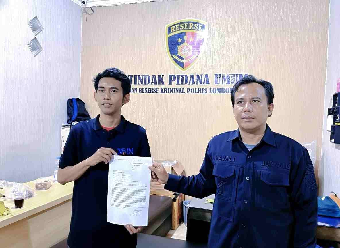 Buntut Intimidasi Jurnalis, JOIN NTB Laporkan Kepala SPPG 02 Dasan Geres ke Polres Lobar