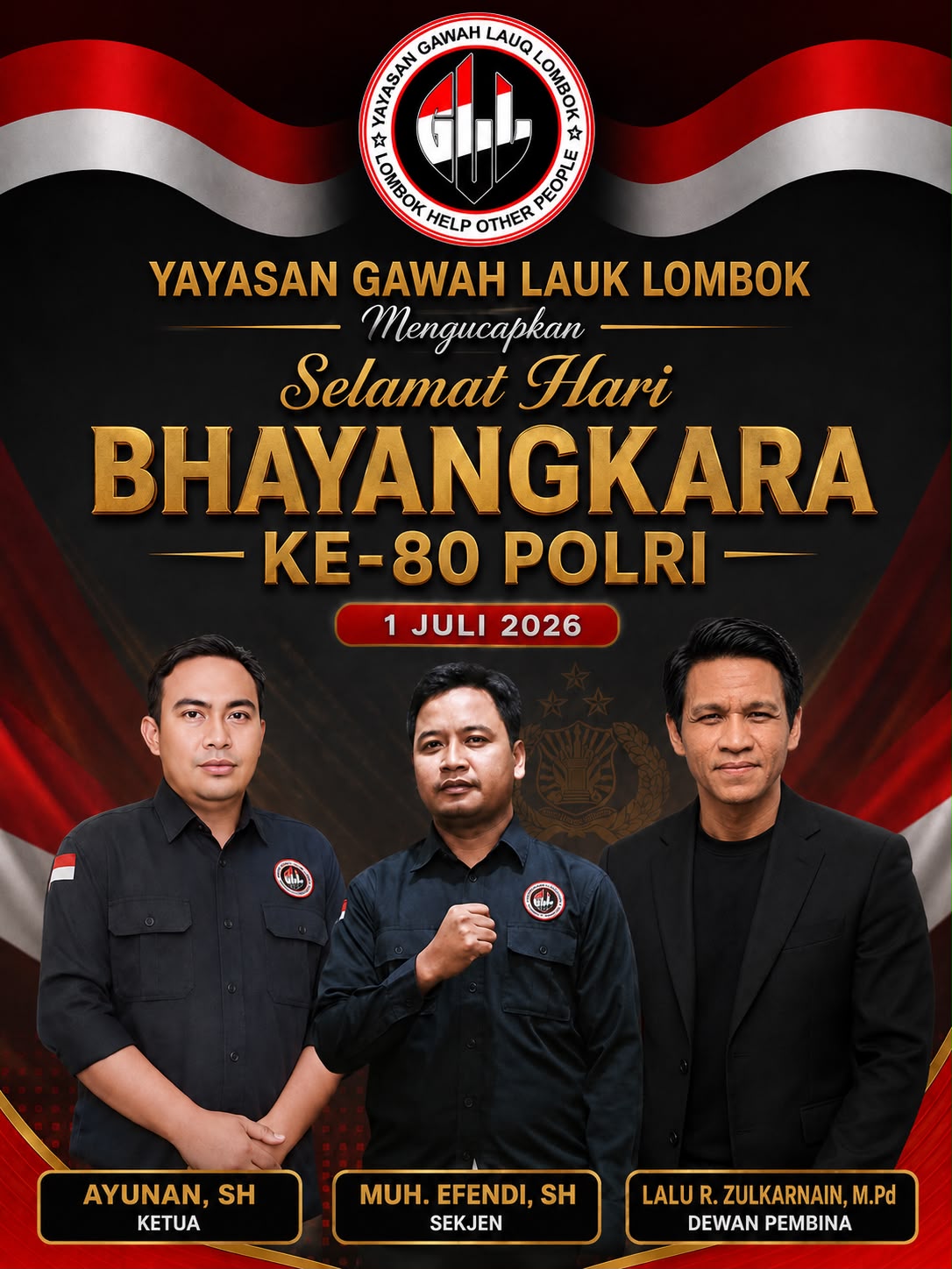 Yayasan Gawah Lauq Lombok Ucapkan Selamat Hari Bhayangkara ke‑80 Kepolisian Republik Indonesia