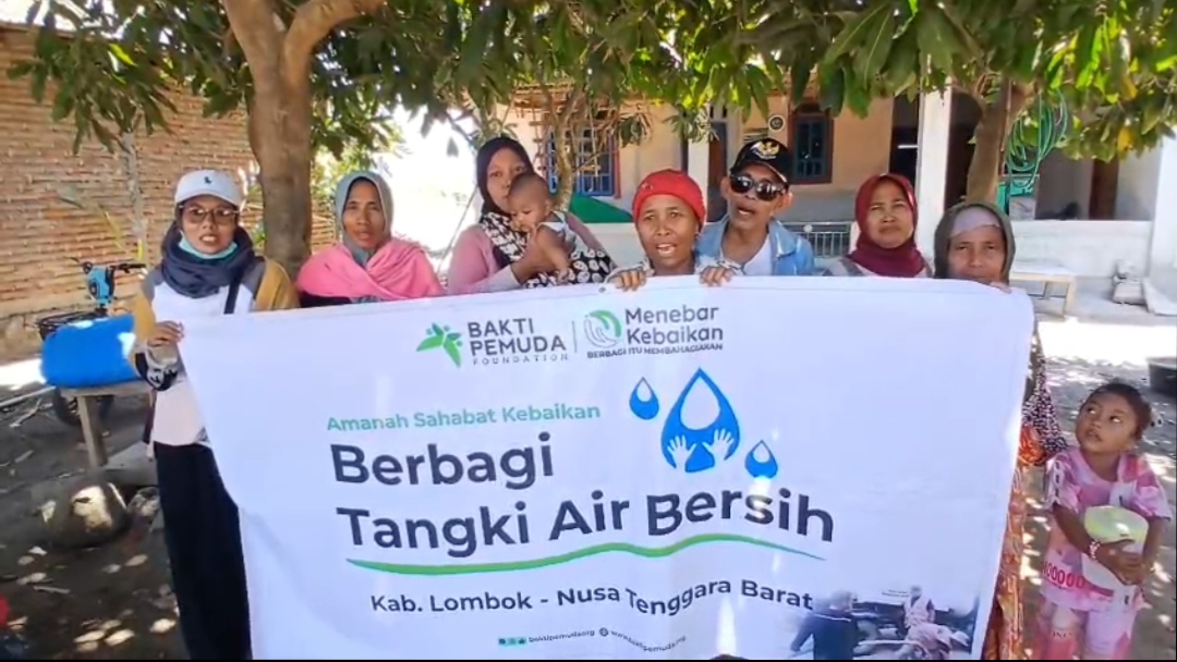Bakti Pemuda Menebar Kebaikan, 160 Ribu Liter Air Bersih Disalurkan untuk Warga Jerowaru