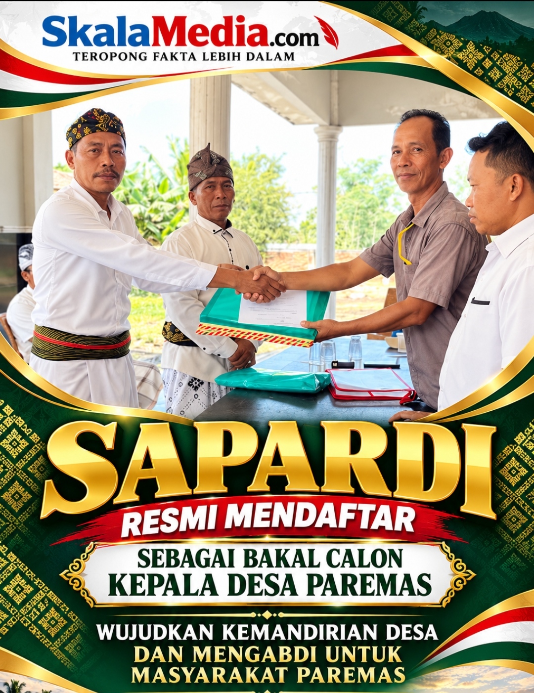 Wujudkan Kemandirian Desa, Sapardi Resmi Mendaftar sebagai Bakal Calon Kepala Desa Paremas