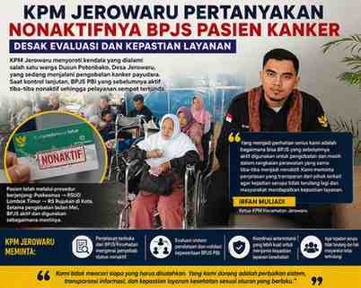KPM Jerowaru Pertanyakan Nonaktifnya BPJS Pasien Kanker, Minta Evaluasi dan Kepastian Layanan