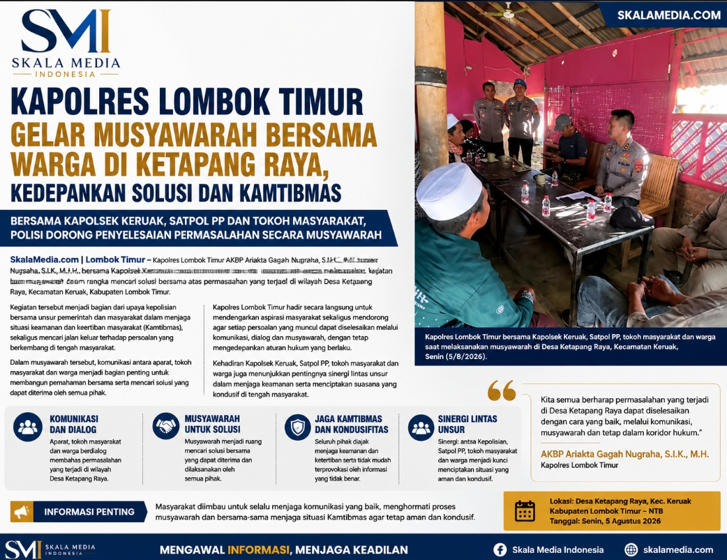 Kapolres Lombok Timur Gelar Musyawarah Bersama Warga di Ketapang Raya, Kedepankan Solusi dan Kamtibmas