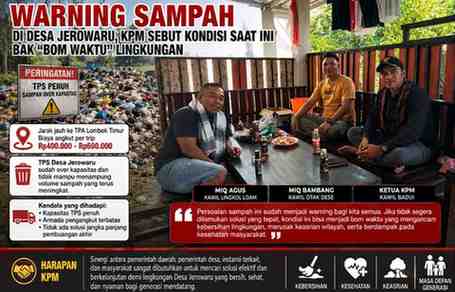 KPM Sebut Kondisi Sampah di Desa Jerowaru Bak “Bom Waktu”