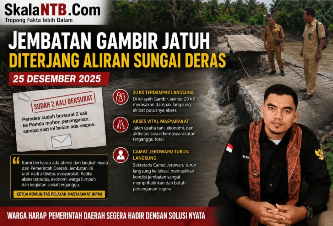 Jembatan Gambir Ambruk Diterjang Banjir, Warga Harap Perbaikan