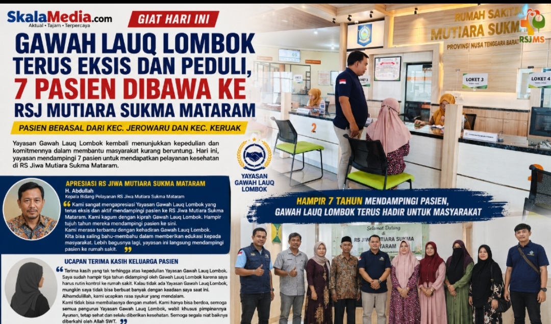 Konsisten Hadir untuk Masyarakat Kurang Beruntung, RSJ Mutiara Sukma Apresiasi Kiprah Yayasan Gawah Lauq Lombok