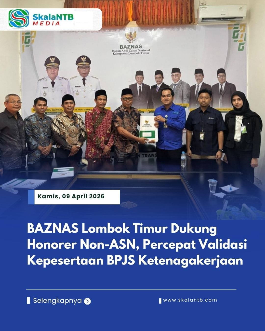 BAZNAS Lombok Timur Dukung Honorer Non-ASN, Percepat Validasi Kepesertaan BPJS Ketenagakerjaan