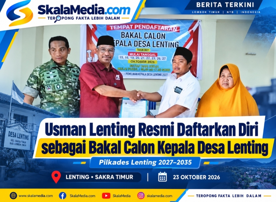 Usman Lenting Resmi Daftarkan Diri sebagai Bakal Calon Kepala Desa Lenting