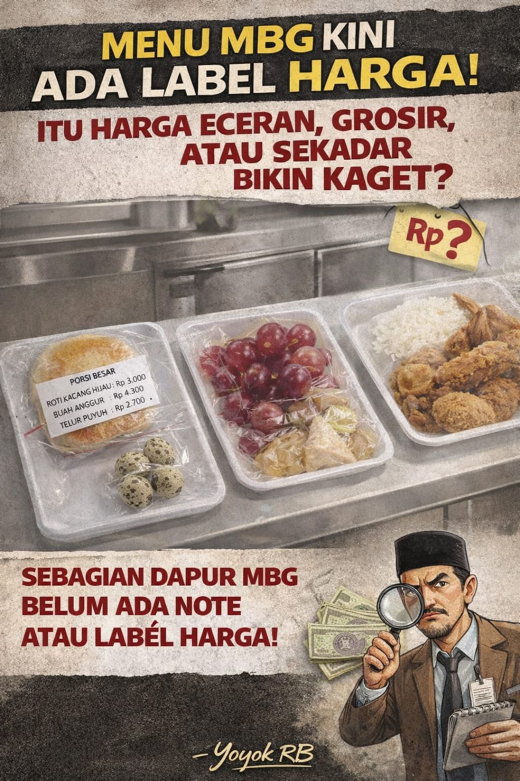Sebagian Dapur MBG di Jerowaru Belum Cantumkan Note Rincian Harga dan Kandungan Gizi