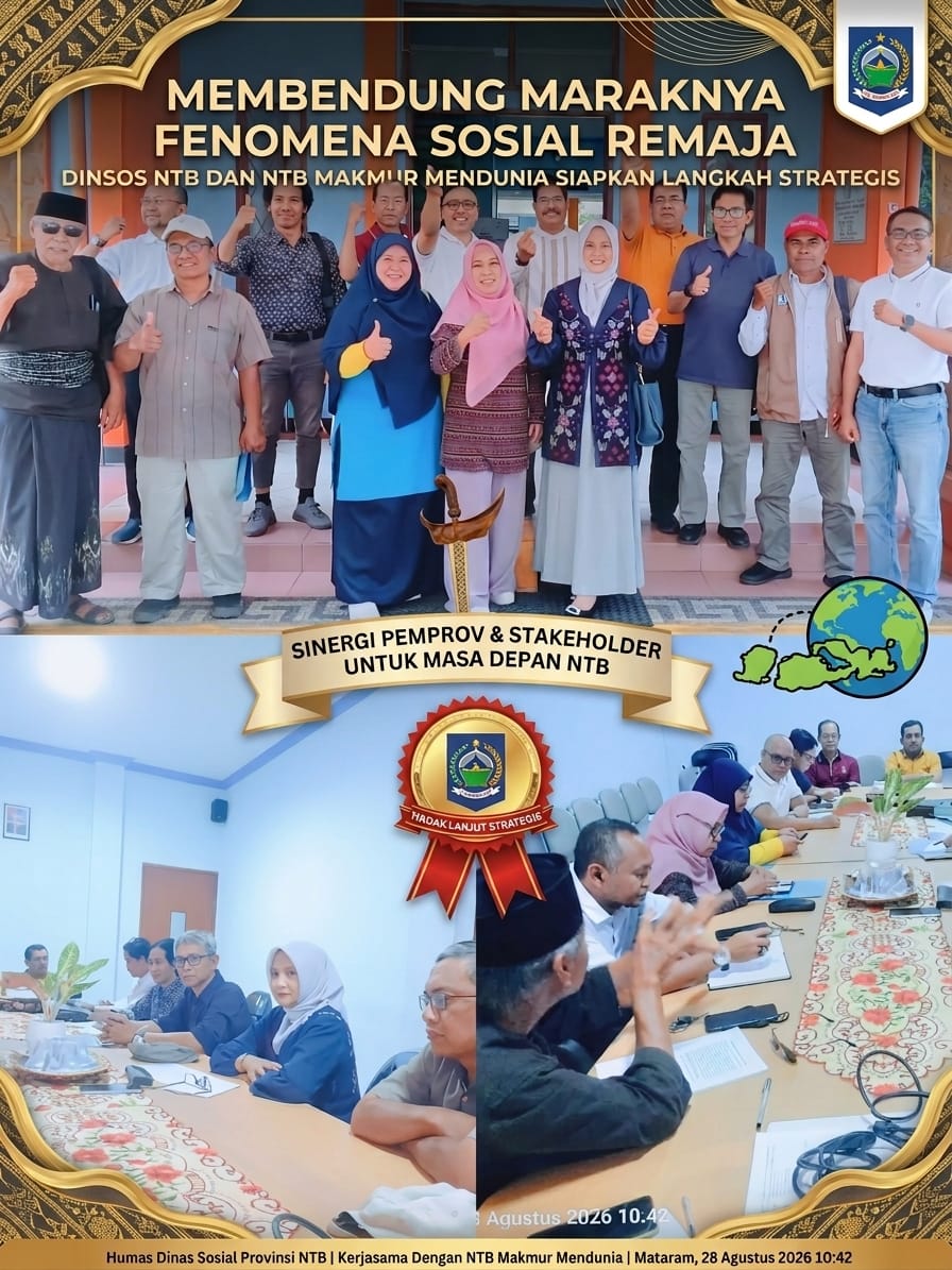 Bendung Maraknya Fenomena Sosial Remaja, Dinsos NTB dan NTB Makmur Mendunia Siapkan Langkah Strategis