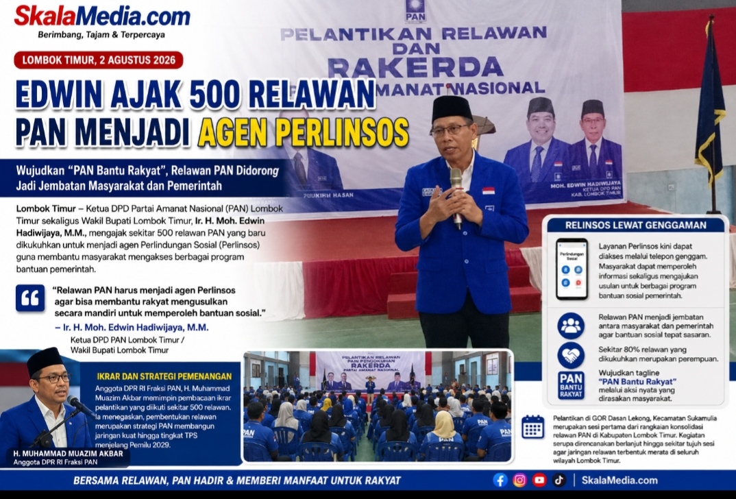 Edwin Ajak 500 Relawan PAN Menjadi Agen Perlinsos