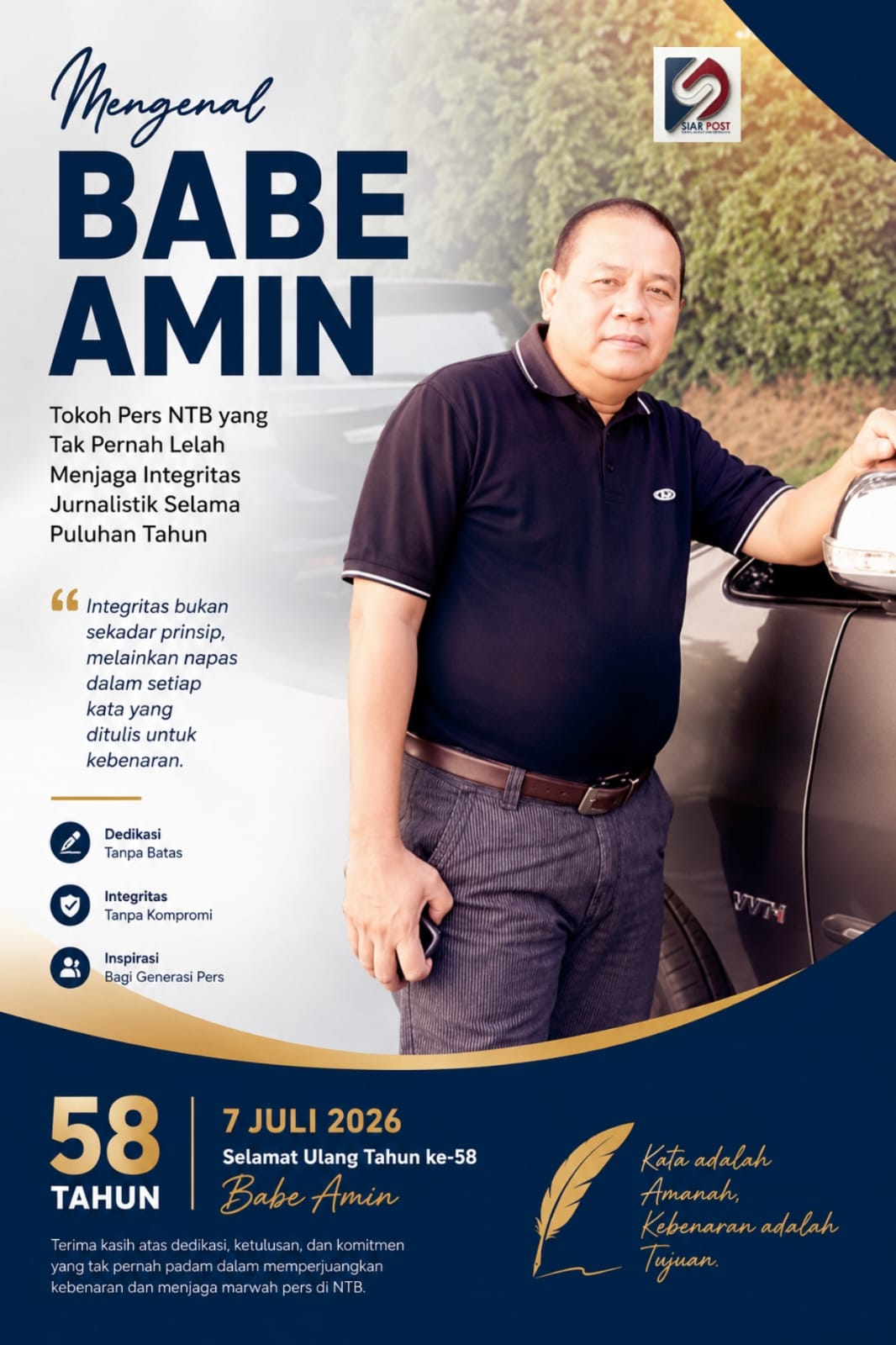 Babe Amin, Penjaga Marwah Pers dari Tanah Sumbawa Intan Bulaeng